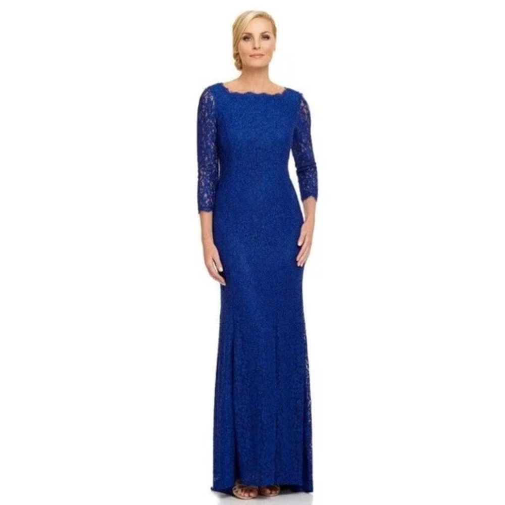 Adrianna Papell Scalloped Lace Dresss